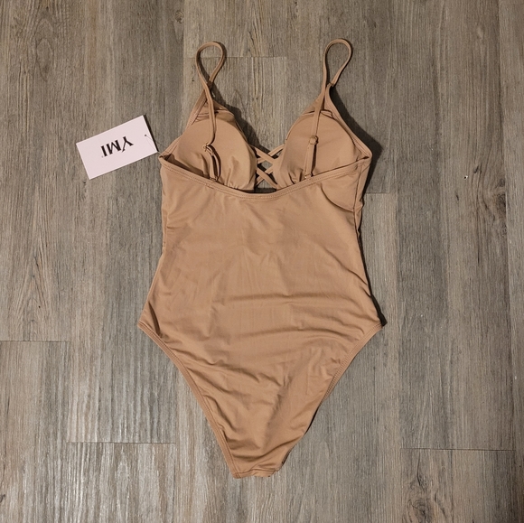 YMI Tan one piece swimsuit, size small - Picture 4 of 4